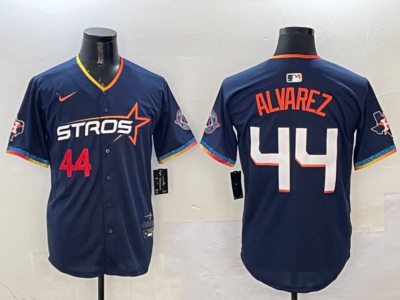 Men Houston Astros #44 Alvarez Drak Blue Fourth generation Joint Name 2025 Nike MLB Jersey style 6